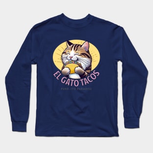 El Gato Tacos - Purr-ito Paradise Long Sleeve T-Shirt